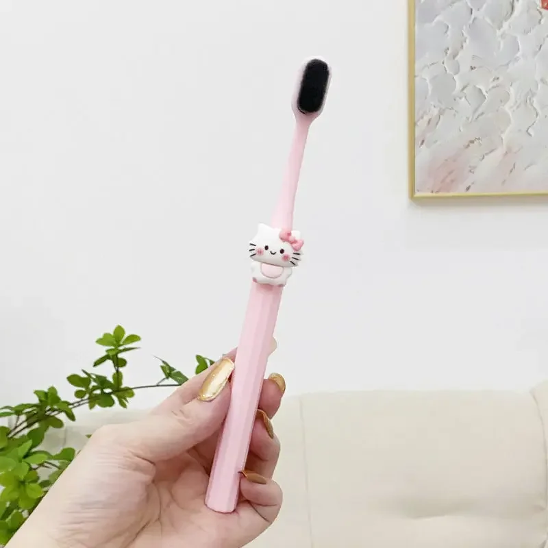 Cute Sanrio cartoon Hello kitty My melody Cinnamoroll Pompom Purin simple and fashionable household soft-bristled toothbrush