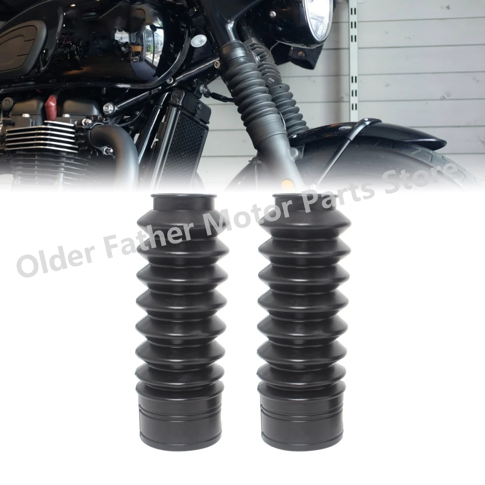 Motorcycle Accessory Rubber Front Fork Cover Gaiters Gators Boot Shock Protector Dust Guard For Triumph Climber T100 T120 T900