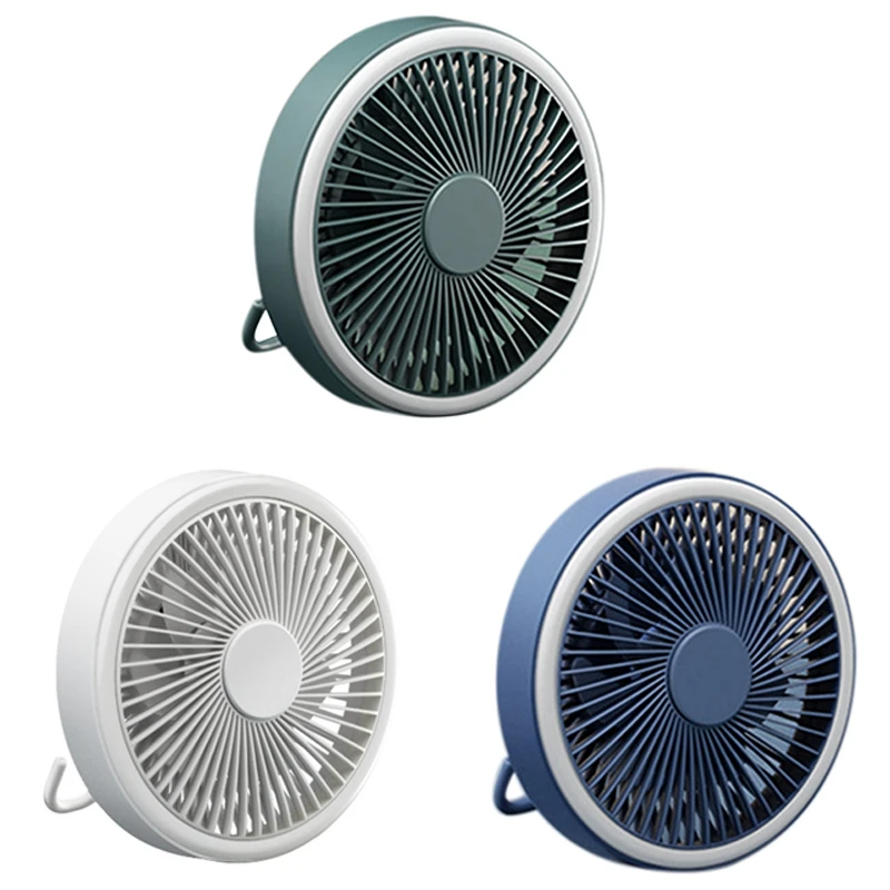 USB Rechargeable Fan Wireless Remote Control Outdoor Camping Tent Portable Ceiling Fan Desktop Dormitory Mini Wall Fan