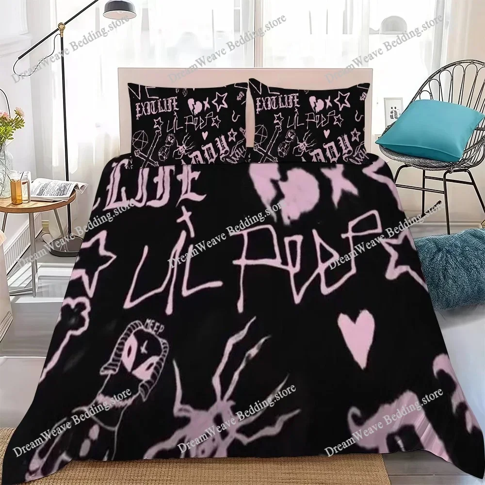 L-Lil P-Peep Duvet Cover Set Home Style Bedding Soft Laundry Cotton Bed Student Dormitory Gift