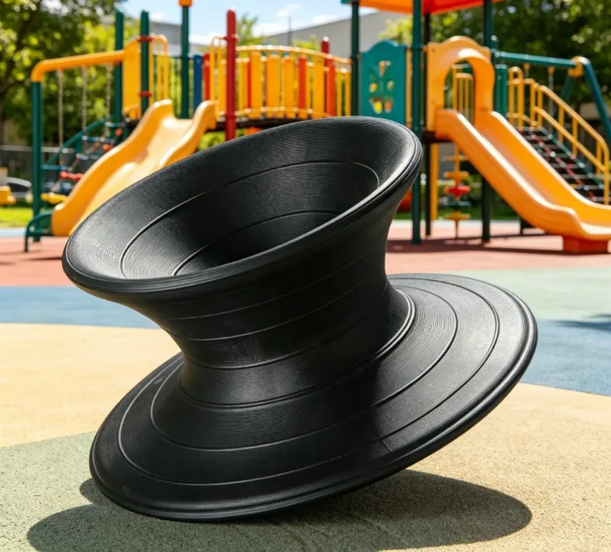 PE gyro chair, 360 degree rotating toy chair, outdoor adult and child sensory integration training chair in shopping mall