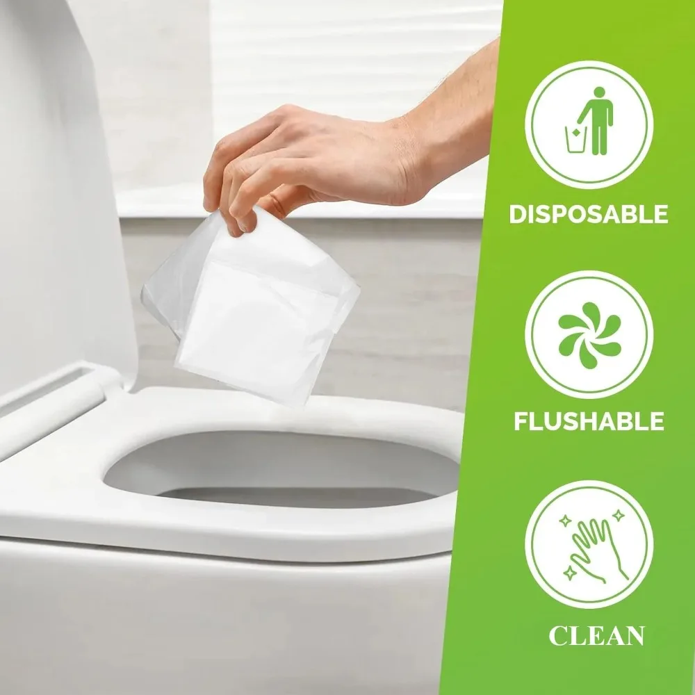 20/50Pcs Disposable Flushable Toilet Seat Covers Portable Travel Accessories Hotel Outdoor Public Restroom Daily Use Supplies view 2