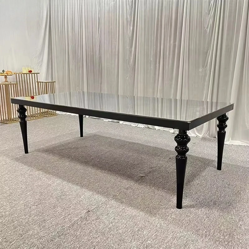 Modern Design Banquet Event Supplies Wedding Table Transparent Glass Desktop