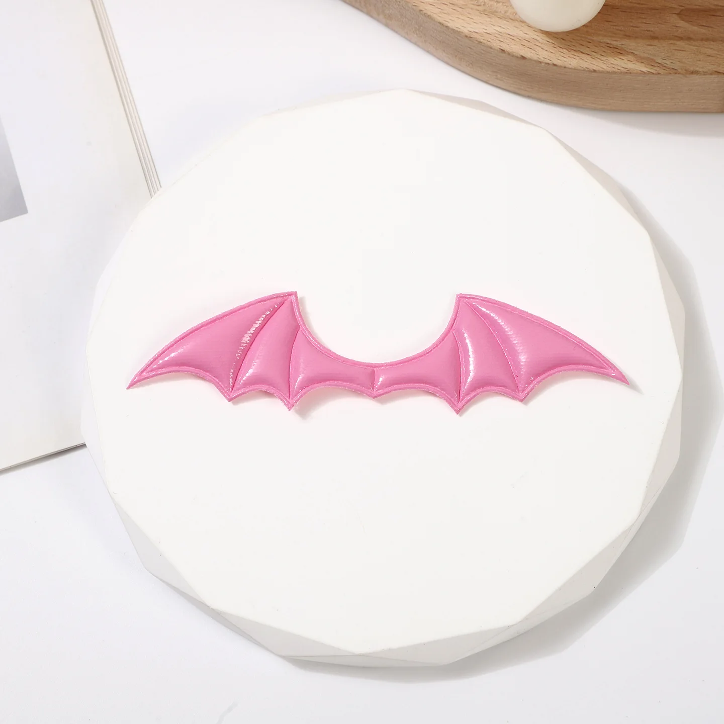 50 Stück/Los 10*2,5CM Dämonische Fledermausflügel Gepolsterte Applikationen für DIY Halloween-Kostüm Vampir-Haarspangen-Dekoration Patch – Detail 4