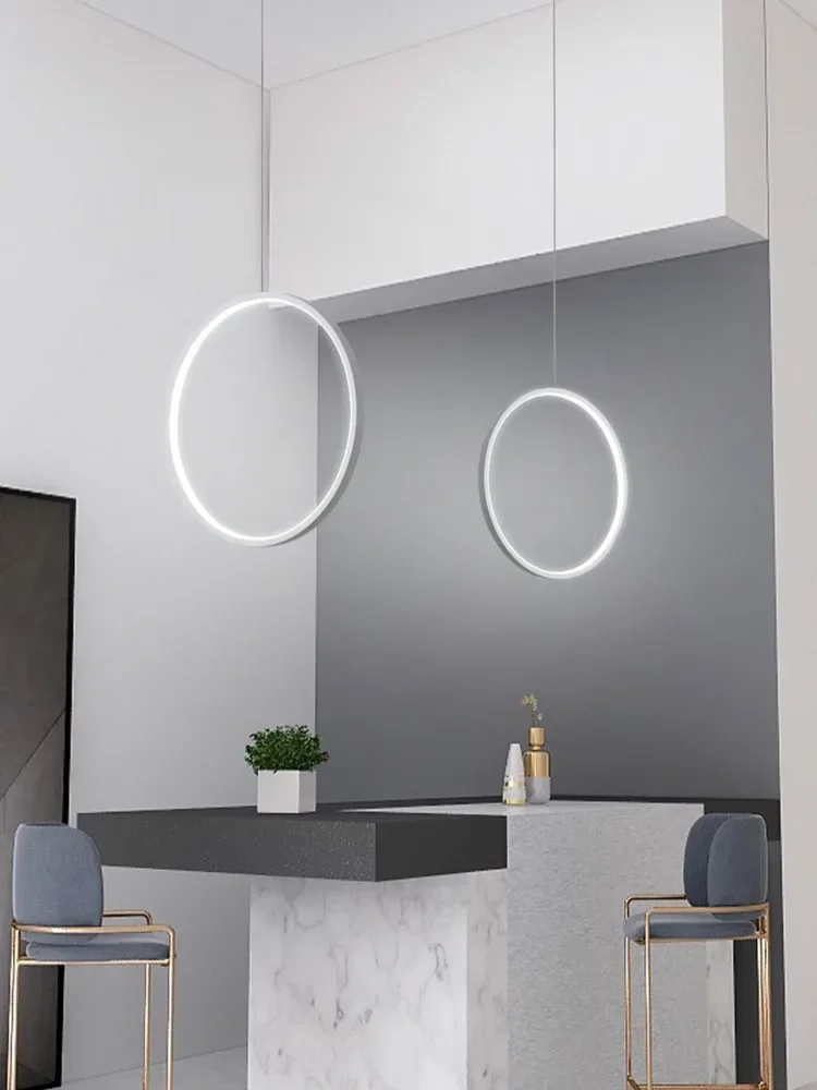 Plafonnier LED Circulaire au Design Nordique Moderne, Luminaire Décoratif d'Nik, Idéal pour un Salon, un Restaurant ou une Table de oral et