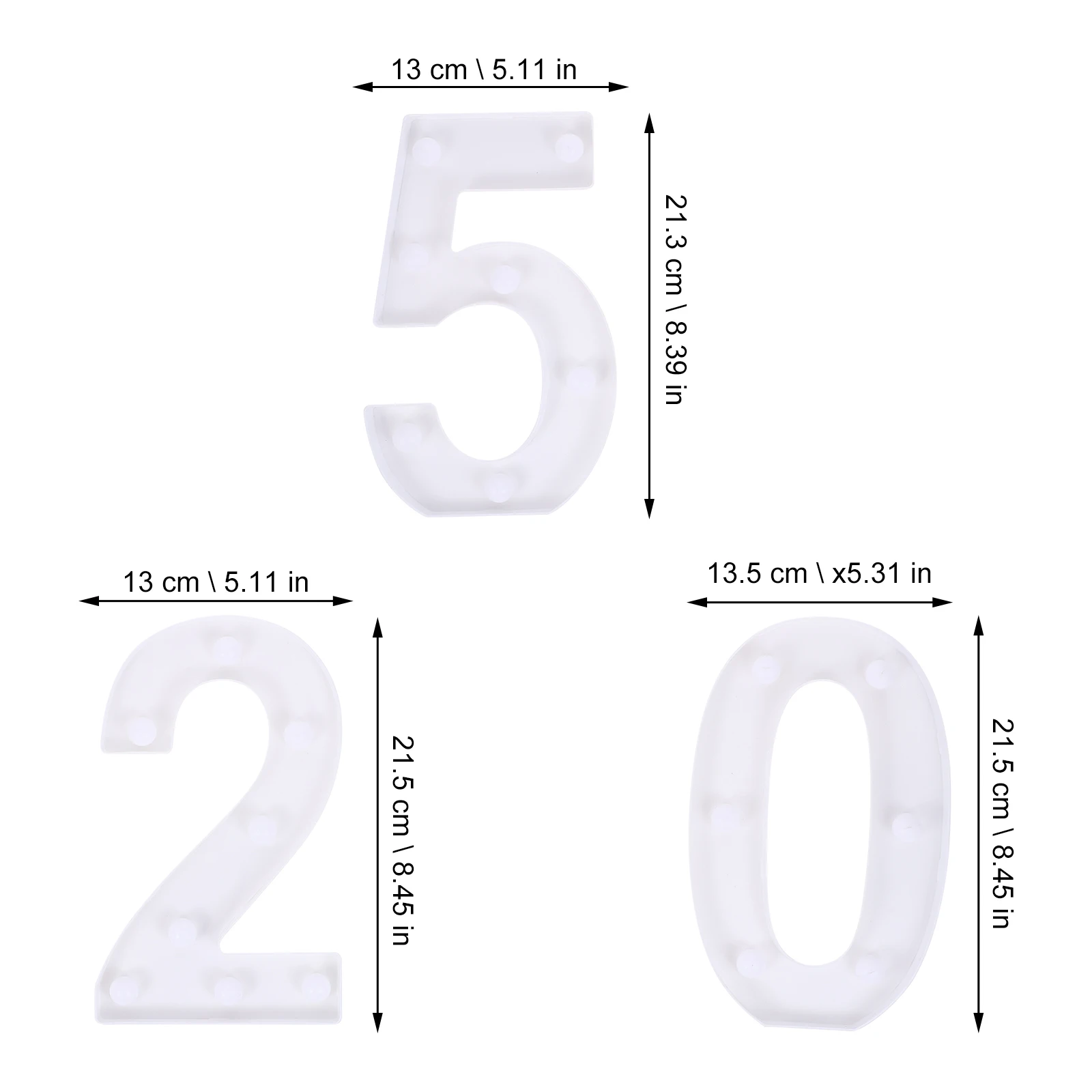 

LED Digital Light 520 Decorative Plastic Lamp for 520 Number Led Light Party Night Coffee Shop Hotel Bar Festival Crafts