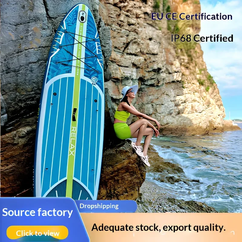 New Factory-Source AP-001 Model IP68 Certified CE Certified Double-Layer Foldable Inflatable SUP Board Calm-Water Stand-Up