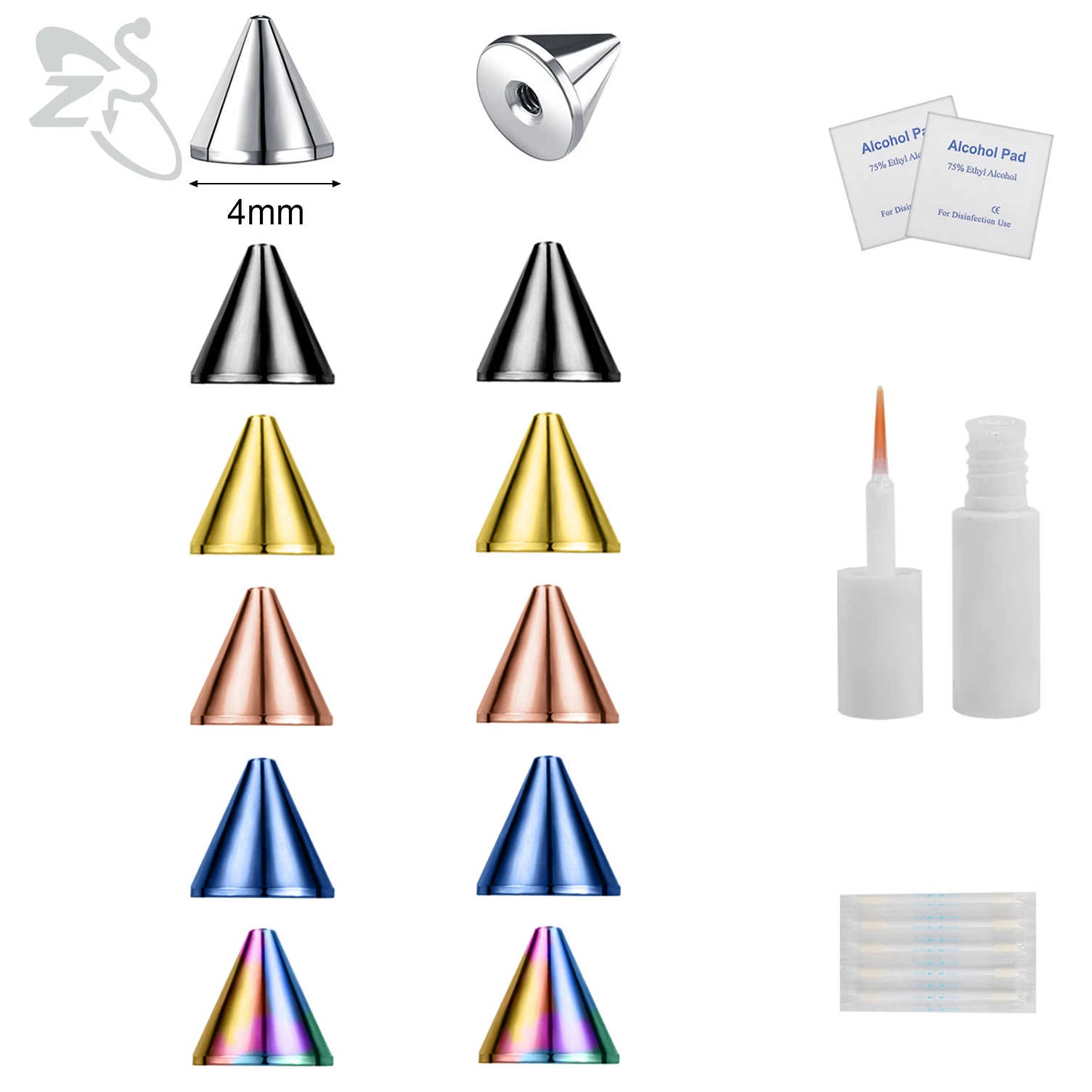 Fake Eyebrow Ring Set for Non-Piercing Body Jewelry