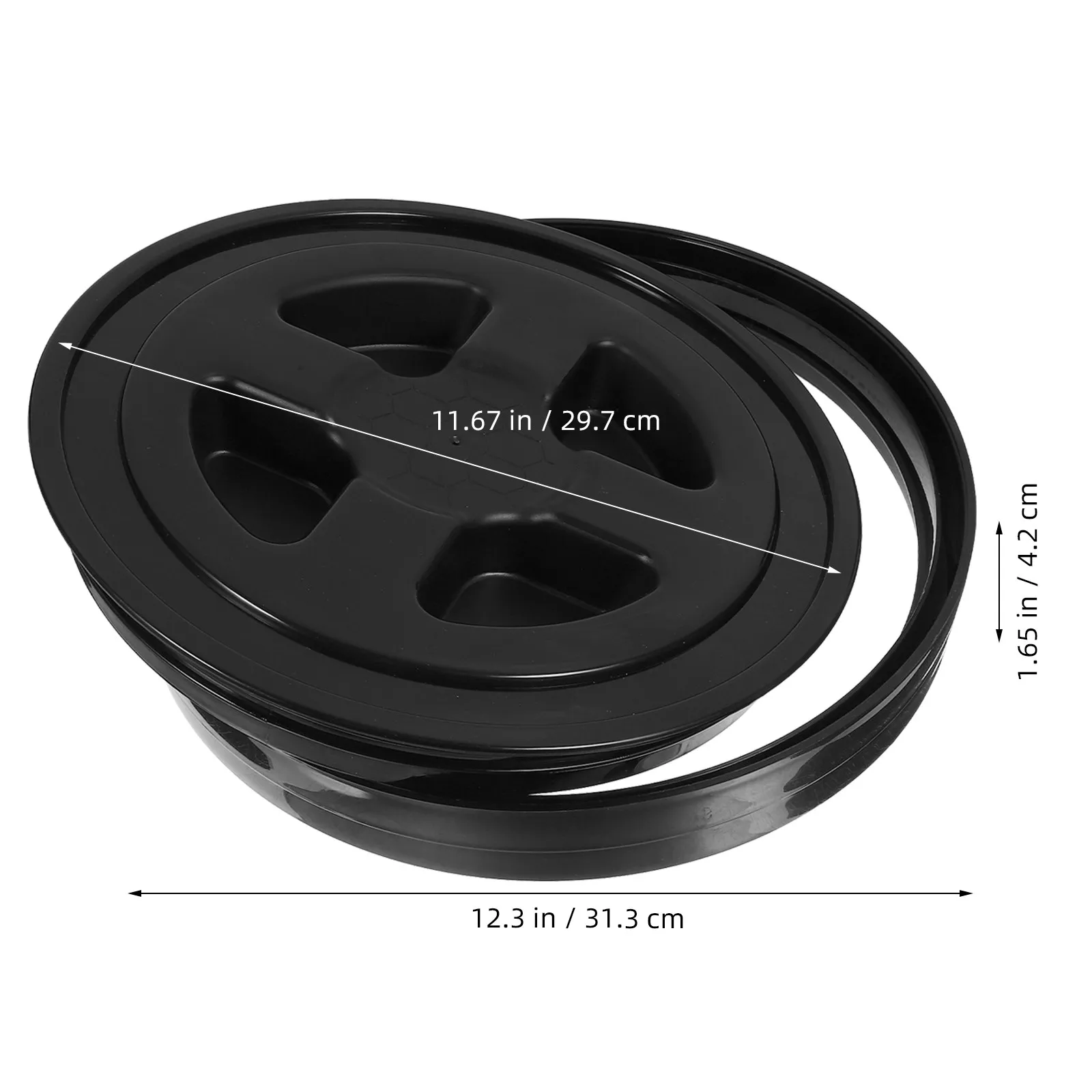 2Pcs Lock Bucket Lid Airtight Seal Leak Proof Screw Cover Utility Bucket Lid Replacement for Car Wash Pet Food Storage view 2