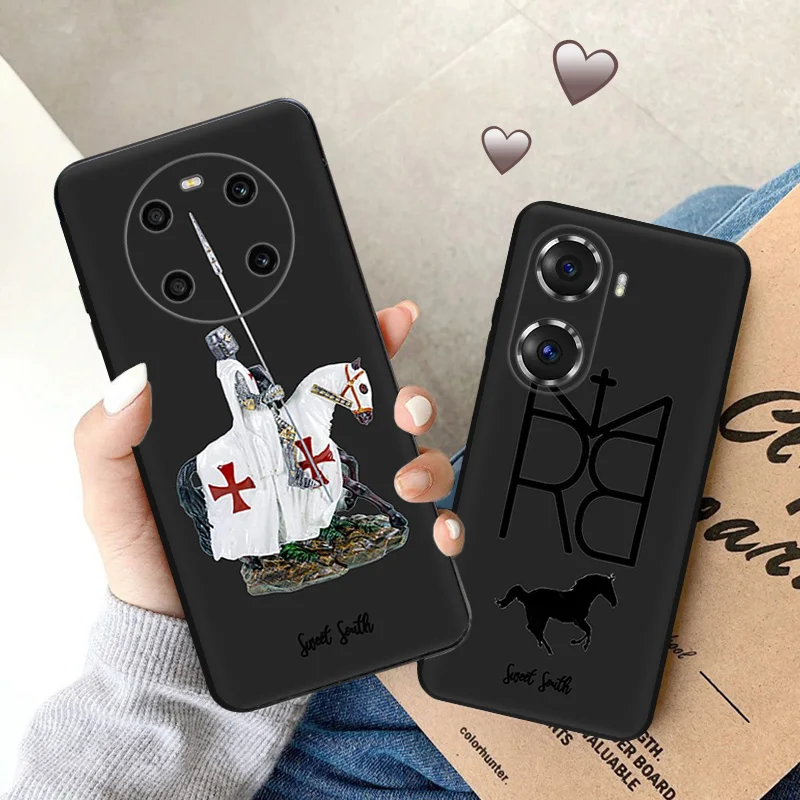 Ultra Thin Silicone Soft Phone Case For Honor X8 X7 X9 b X6 4G 70 90 Magic5 Pro 8x Pixel 8 7 6 a Horse Knight King Matte Cover