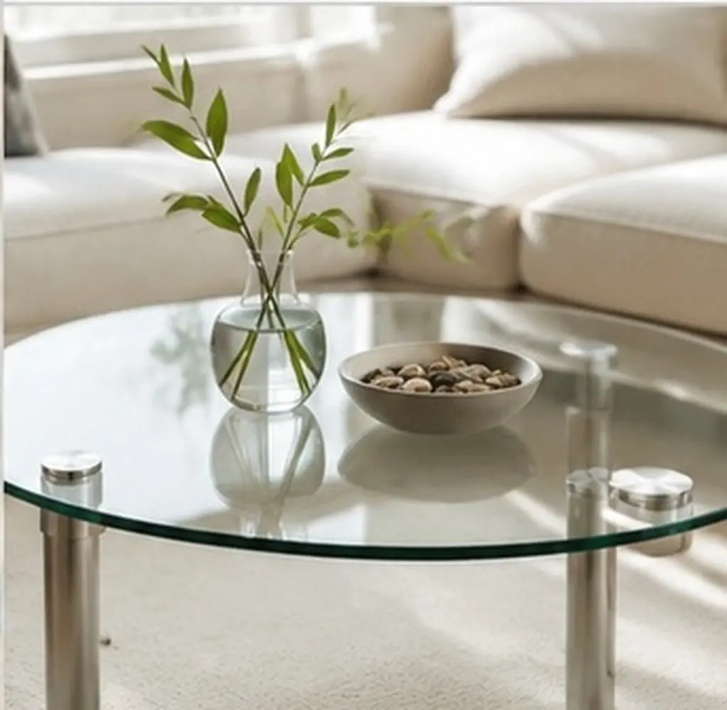 4Pcs Aluminum Alloy Circle Disc Glass Table Tops Adapter Coffee Table Dining Desk Round Glass Top Disc Thick Aluminum Discs