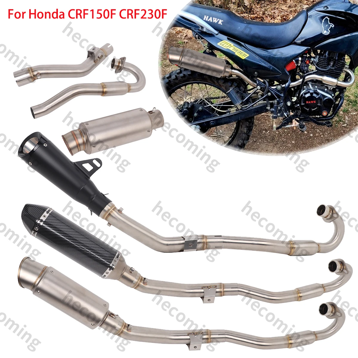 

Motorcycle Full Exhaust System Pipe For Honda CRF150F CRF 230F 2003-2016 Slip on Muffler Header Link Front Pipe with DB Killer