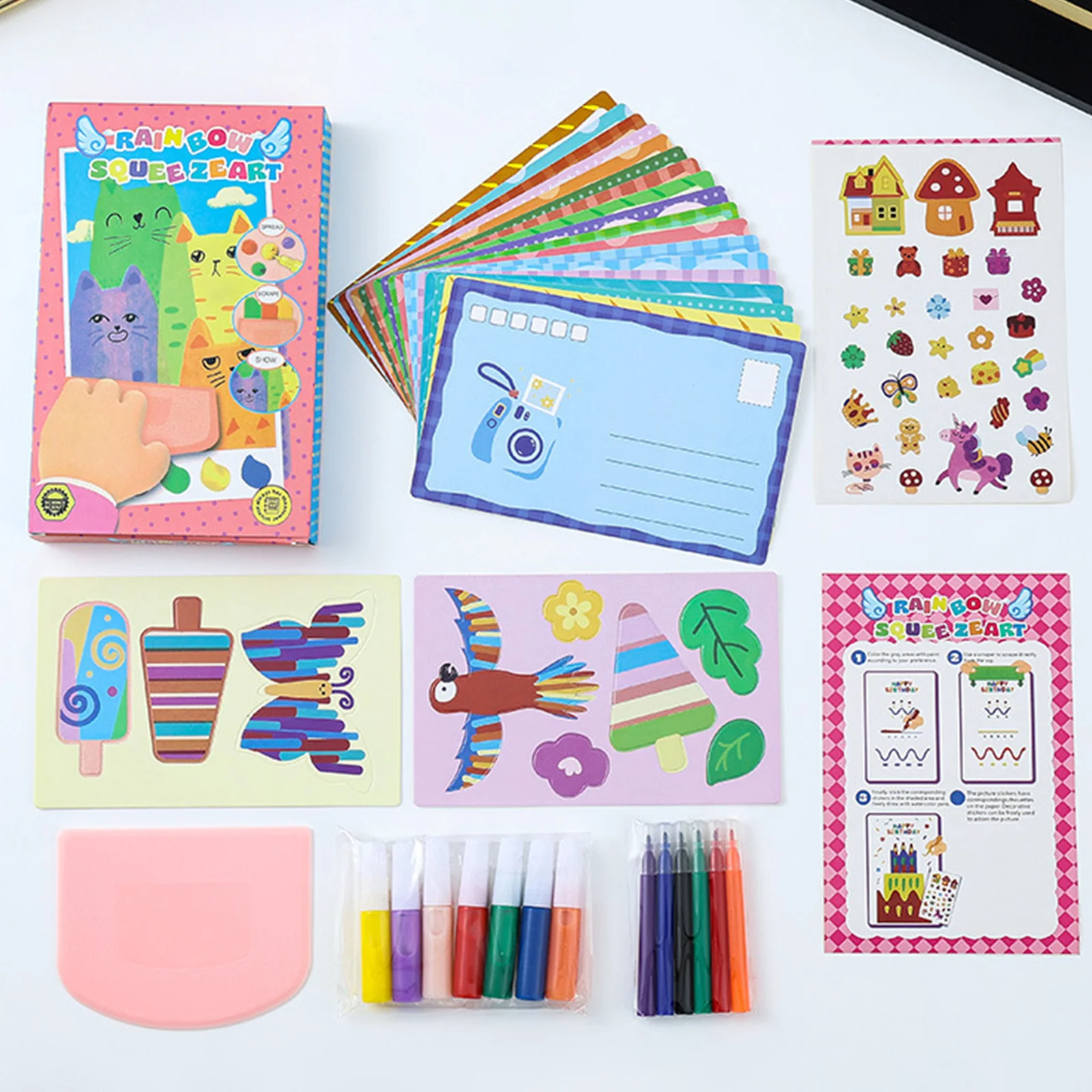 Art Craft Toddler - Set Artistico di Carta da Grattare
