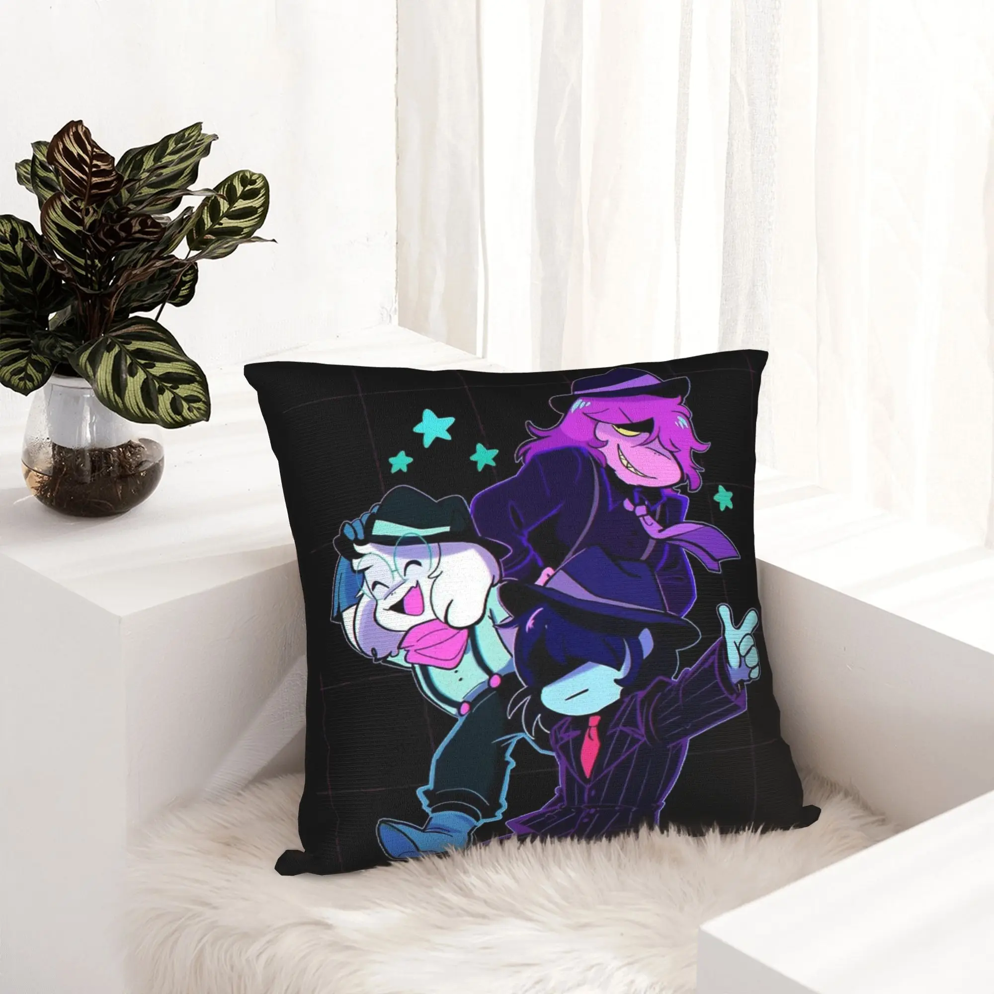 Deltarunes Kris Ralsei Susie Pillowcase Printed Cushion Cover Decorations  Throw Pillow Case Cover Home Square