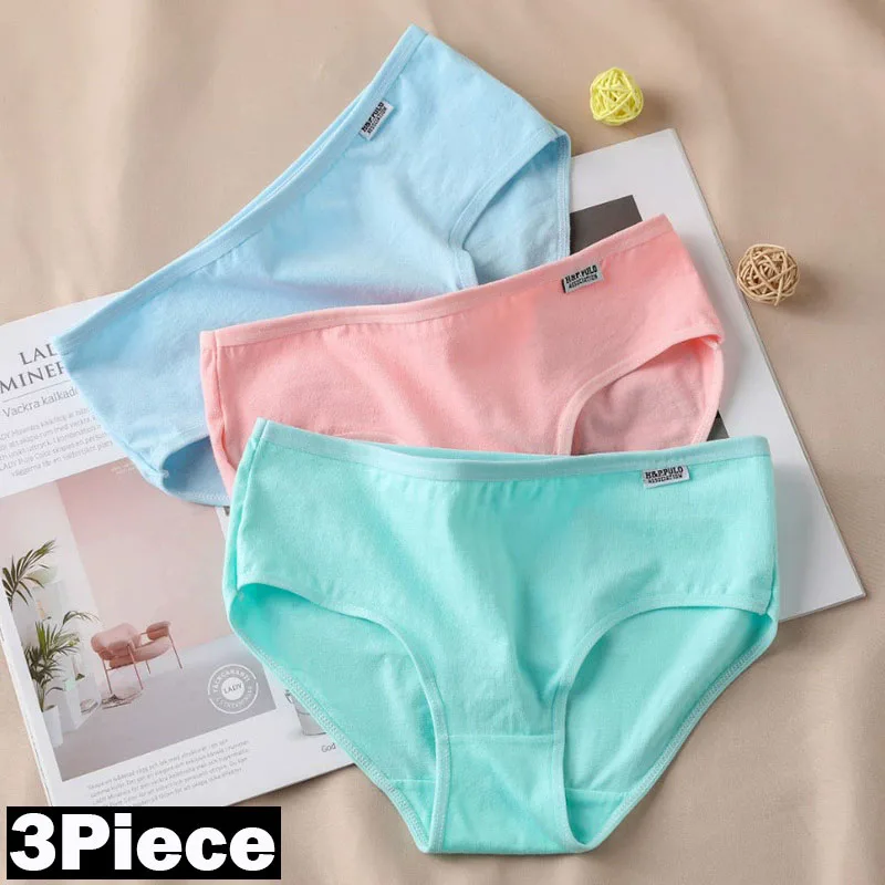 3 Teile/satz Baumwolle Unterwäsche Plus Größe Höschen für Frauen Atmungsaktive Briefs Mädchen Unterhosen Sexy Wäsche Weibliche Dessous M-XXXXL