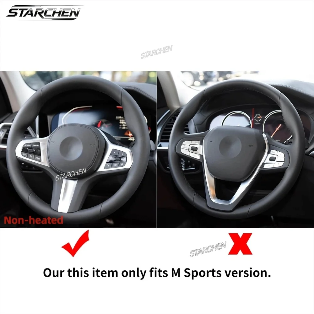 M Sport LED Carbon Fiber M Sport Steering Wheel for Bmw 3 Series G20 G21 G28 G22 G29 M440i M340i G80 W/ LED Shift Indicator (Obd2 + Harness) & No Heating