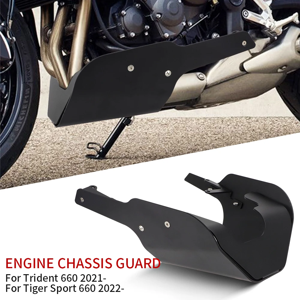 For Tiger Sport 660 2022- Motorcycle Engine Chassis Guard For Trident 660 2021- Skid Plate Bash Frame Protector Protection Cover