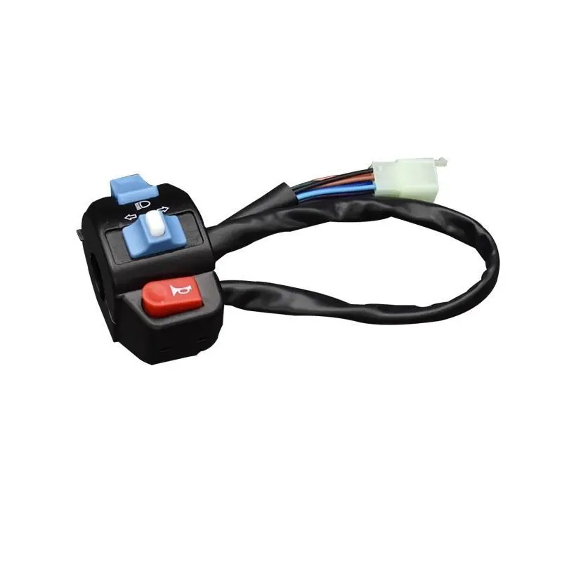 Motorcycle Left Right Handlebar Control Switches Horn Button Turn Signal Button Switch Electric Bike Scooter For Gy6 50cc 125cc