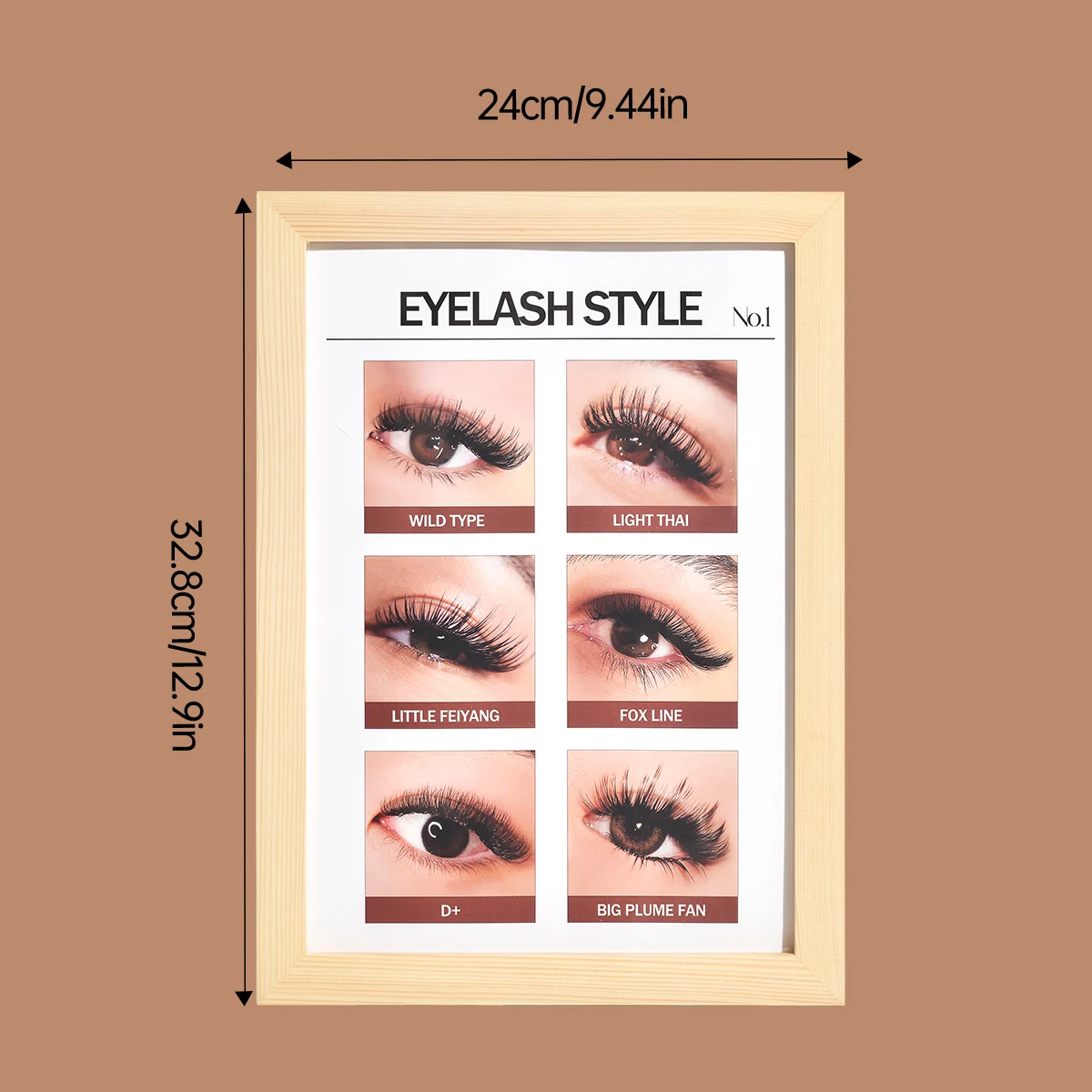 1 PC Eyelash display photo frame, eyelash extension guide painting, false eyelash poster frame, eyelash extension studio tools