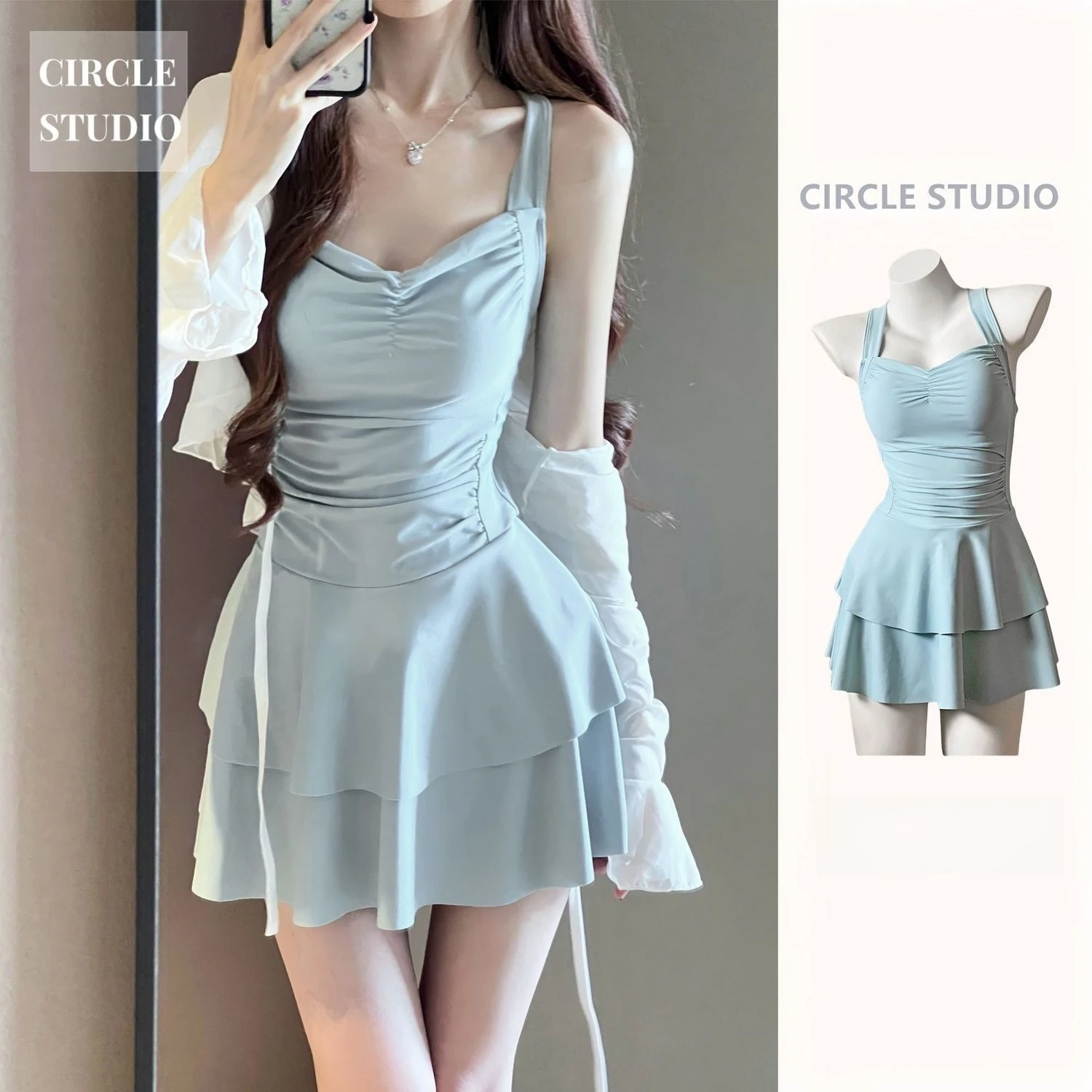 

Сексуальный модный купальник, женский летний цельный купальник с открытой спиной, чистое желание, чтобы прикрыть живот и вид, тонкий купальник с пальто