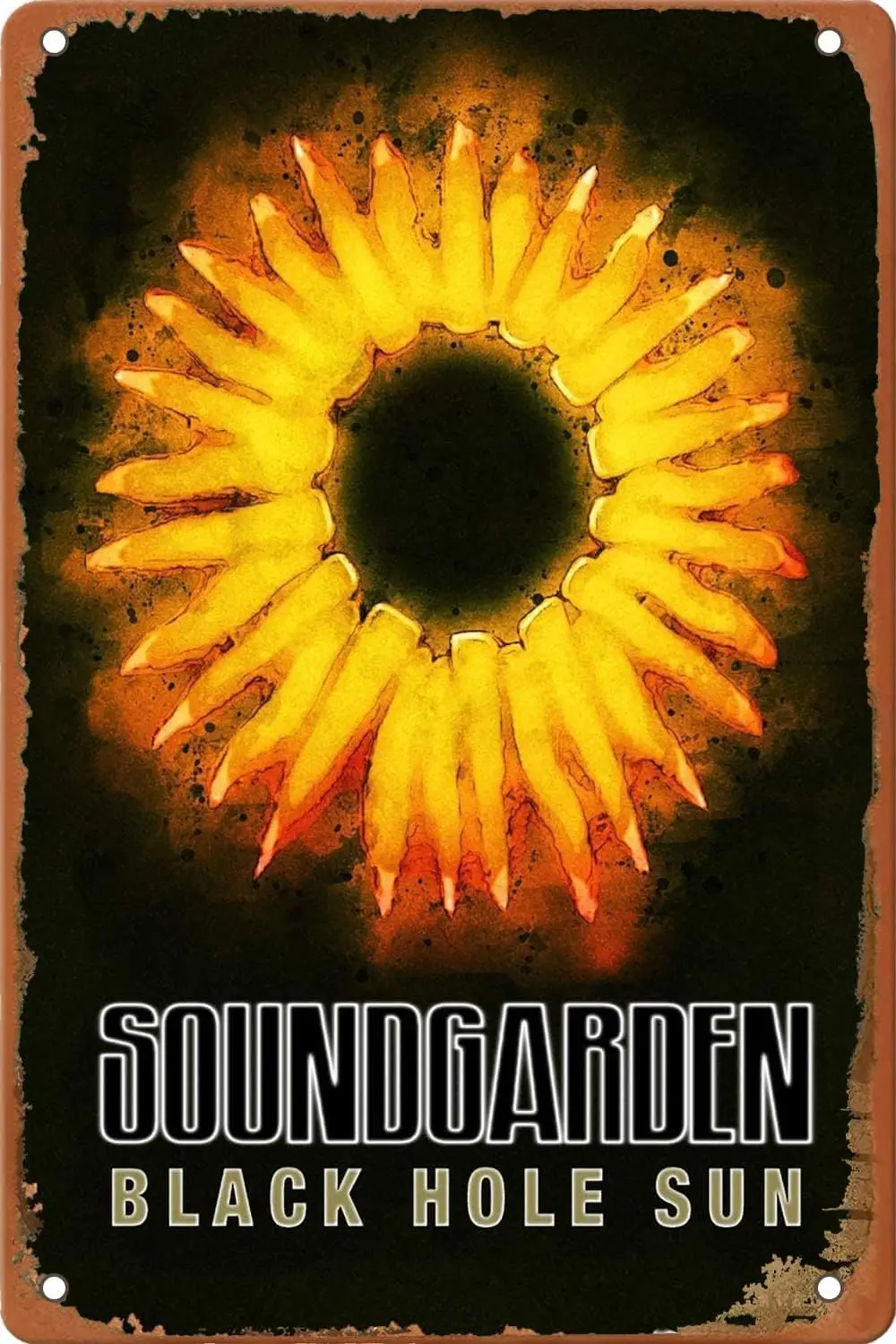 Black Hole Sun Plaque Poster Metal Tin Sign Funny Novelty Retro Wall Art Pub Bar Kitchen Garden Bathroom Home D