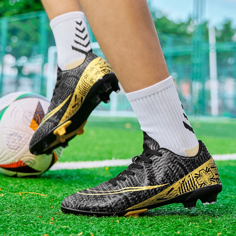 Men's and women's low cut long nail football shoes with lightweight design, artificial turf hard ground training and competition
