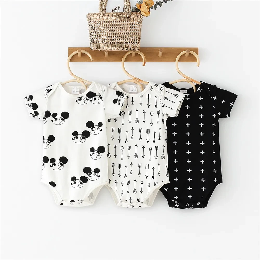 Summer Baby Rompers 0-24M Cotton Newborn Boy Girls Jumpsuits Baby Girls Clothes