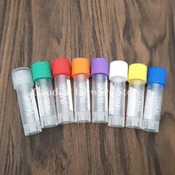 50pcs 1.8ml  Plastic Screw Mouth Freeze Pipe with Leakproof Washer,Transparent Graduated Cryovial,Reagent Storage Tube