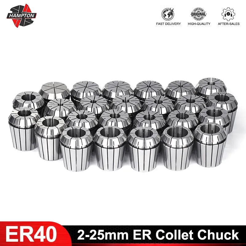 

ER40 Collet Chuck 4.0-25.0mm Spring Collet Clamp Tool Holder For Milling Cutter Router Bit CNC Lathe Tool Spring Collet