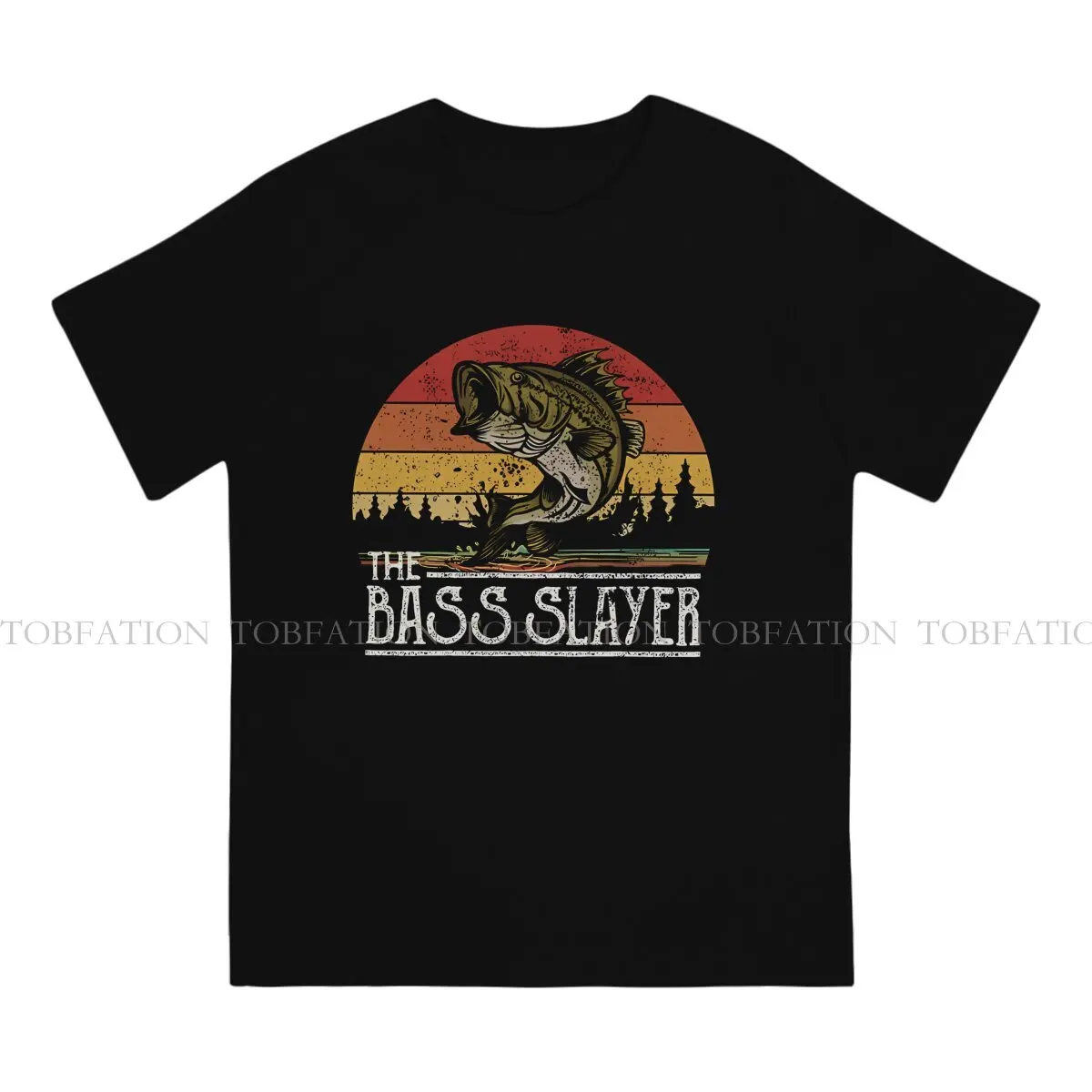 Fishing Lure Original TShirts The Bass Slayer Print Men's T Shirt Hipster Clothing