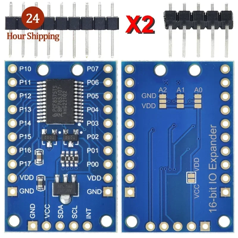 PCF8575 Module Expansion IO port Expander board DC 2.5-5.5V I2C communication control 16 IO ports For Arduino