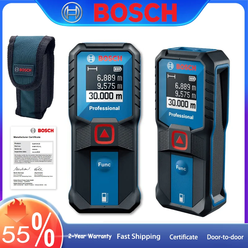 BOSCH GLM30-23 Infrared Laser Rangefinder Multipurpose Digital Tape Measure High Precision Visualization Red Laser Digital Ruler