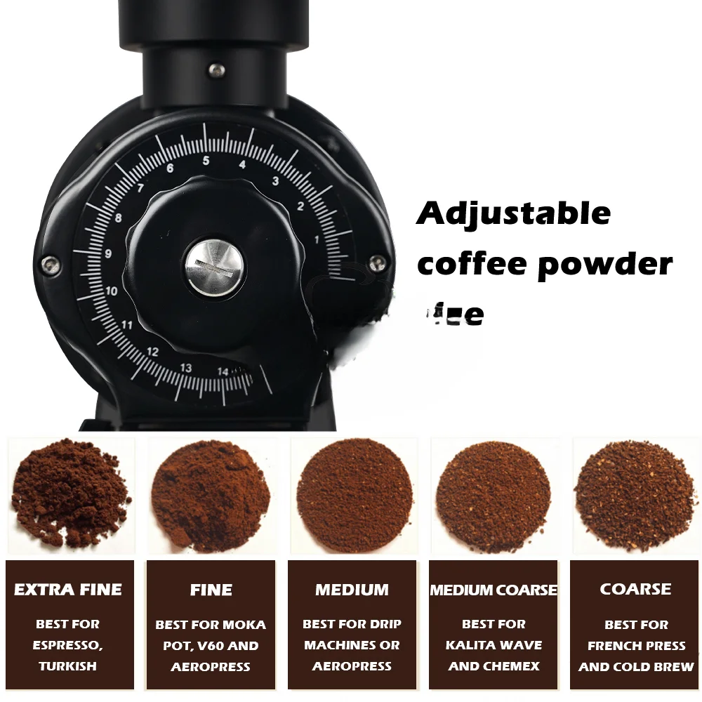 Professional Commercial Automatic Grinding Coffee Bean Machine 16 Gear Adjustable Setting Cappuccino Ek43s Coffee Grinder