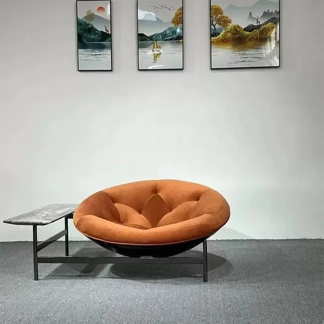 Italian minimalist fashion leisure chair, fully furnished designer sun sofa chair, light luxury art furniture