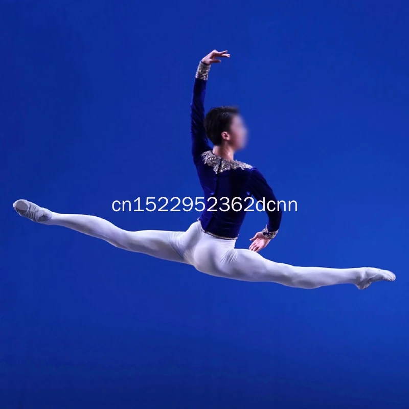 2026 New Men's Ballet Performance Dance Costume Single Top Customization Professional Stage Performance Costumes in 4 Colors