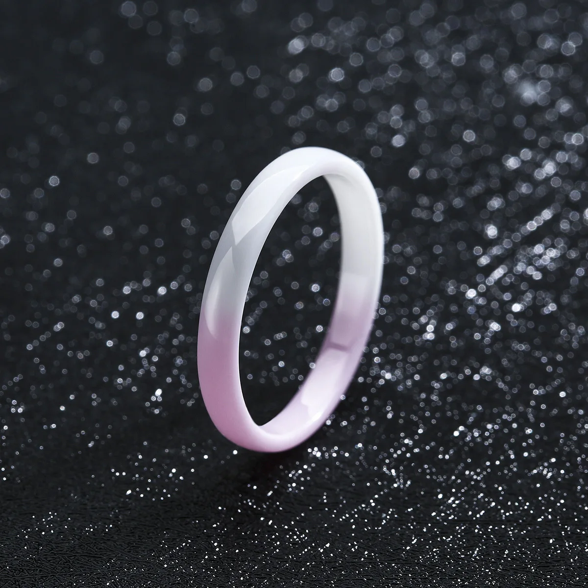 3mm Thin Stackable Ceramic Ring, Minimalist Wedding Band