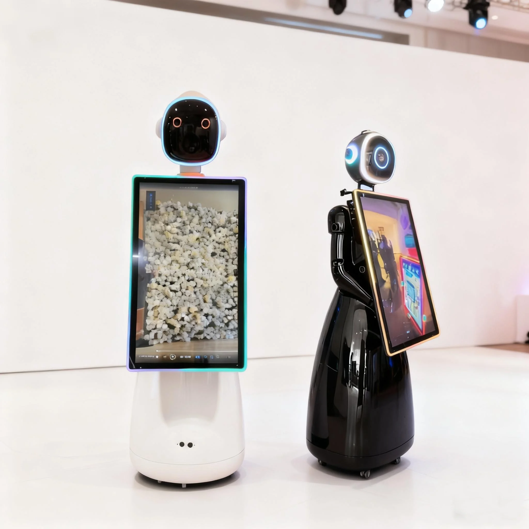 Smart Roaming Photo Booth Robot 360 Automatic Rotation with Photo Printing Function All in One IPad Selfie Station