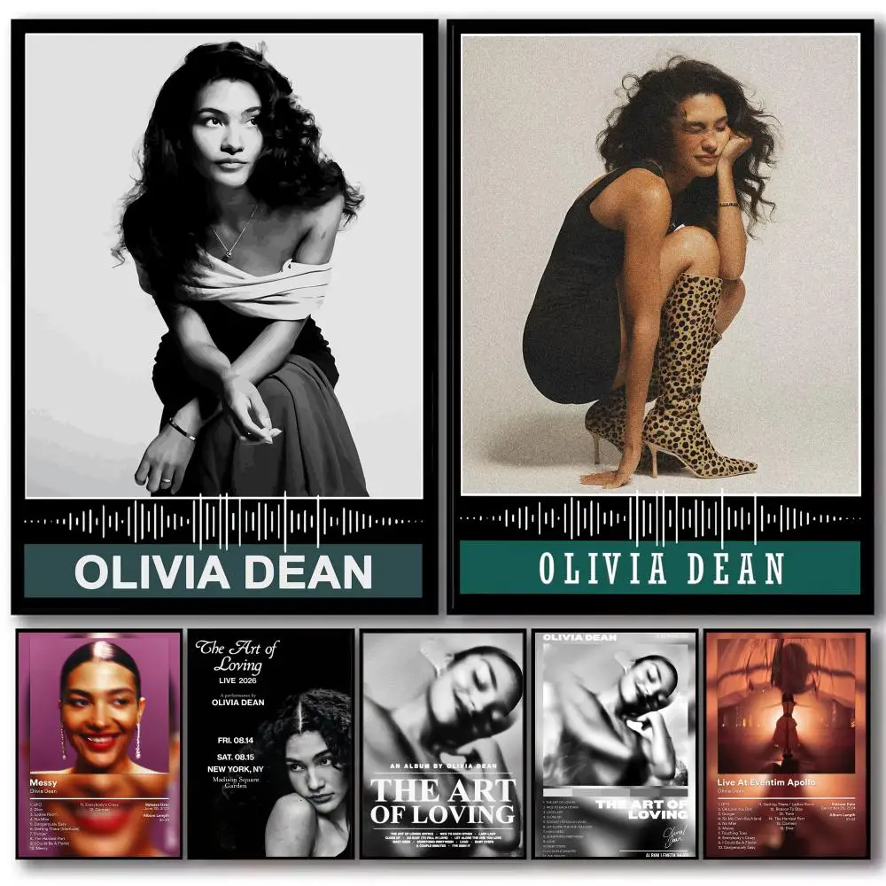 Singer Music Album O-Olivia D-Dean Poster Decorative Wall Art Stickers Mural Photo Print for Home Living Room Hallway Decor