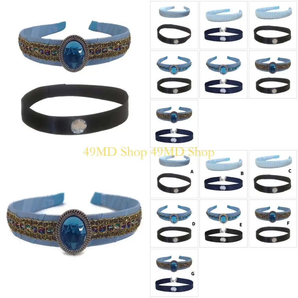 

49MD костюм принцессы, повязка на голову, колье для детей, нарядный аксессуар для ролевых игр