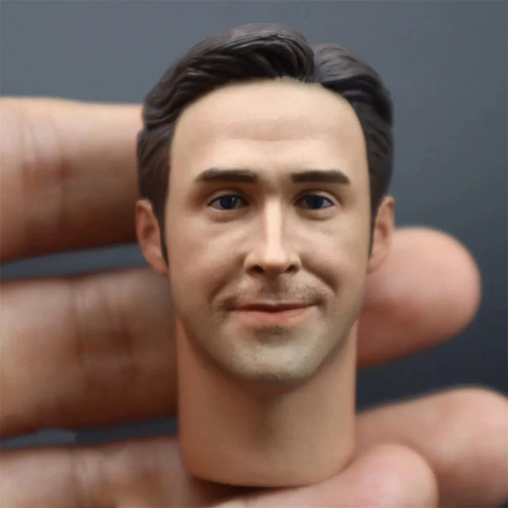 Ryan Gosling Male Head Carving Sculpt  Actor Star 1/6 Soldier Model For 12'' Action Figure Body Doll  Collection