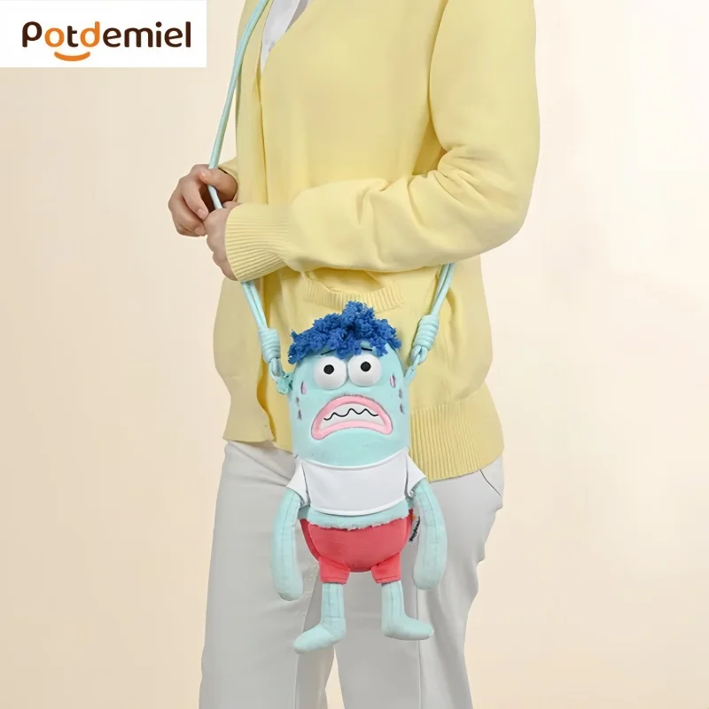 

Hot Sale Potdemiel Spongebob Squarepants Ugly Cute Cartoon Fish Plush Crossbody Bag Weird Stuffed Doll Shoulder Purse Gift
