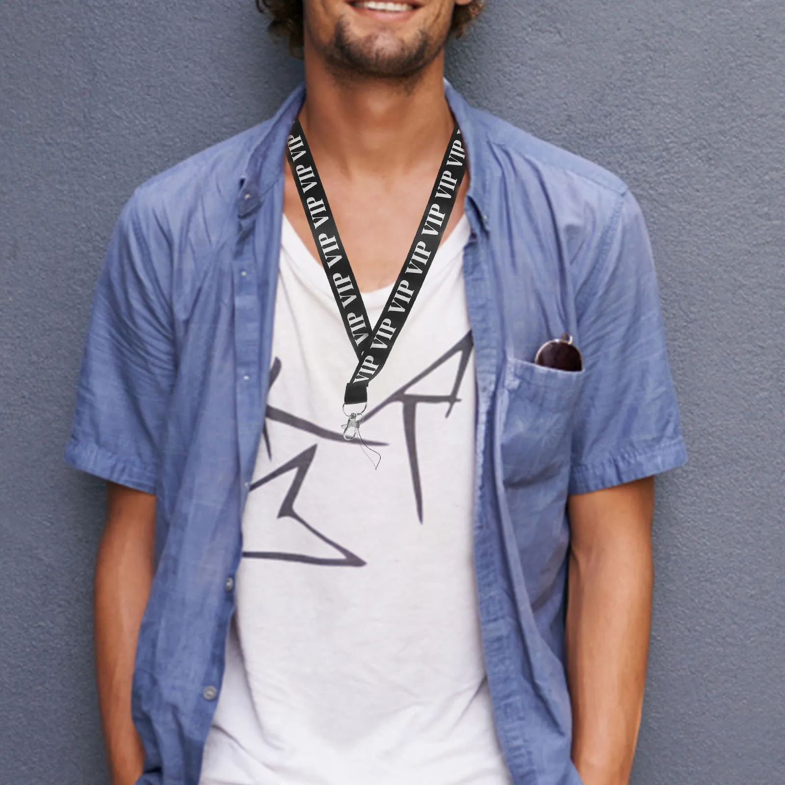 

Neck Lanyard with Clips 2pcs Heavy Duty Lanyards for ID Cards Campus Certificate Phone Holder Brand Work Accessory Rope for Men