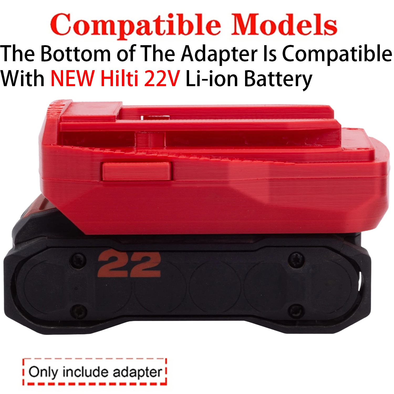Battery Adapter/Converter for Old Hilti 22V B22 CPC Li-ion Tools to New Hilti 22V Nuron Li-ion Battery Adapter Tool Accessory