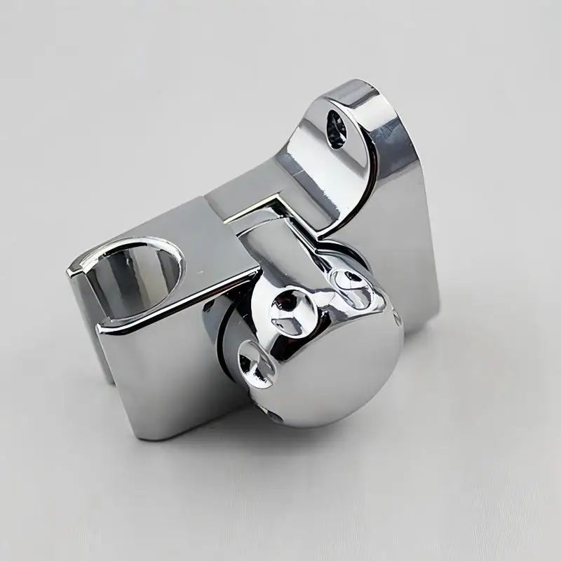 

Fully Chrome-Plated Adjustable Shower Head Holder Bracket, 45° Swivel Handwheel for Wall Mounted Bathroom Organizer