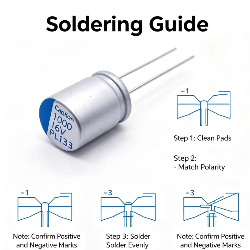 10Pcs Solid Polymer Capacitor 16V 1000UF DIP 10×12mm Low ESR Long Life Motherboard Power Supply Capacitor