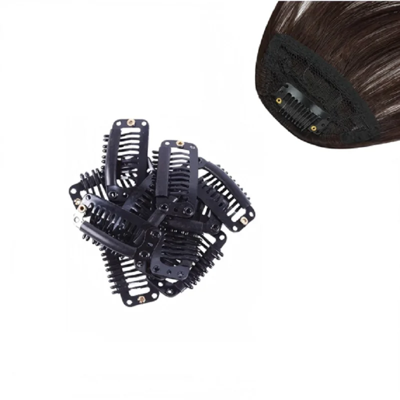 

20 шт. 32 мм 9-зубчатые металлические зажимы для наращивания волос с силиконовой вставкой для накладных прядей и париков