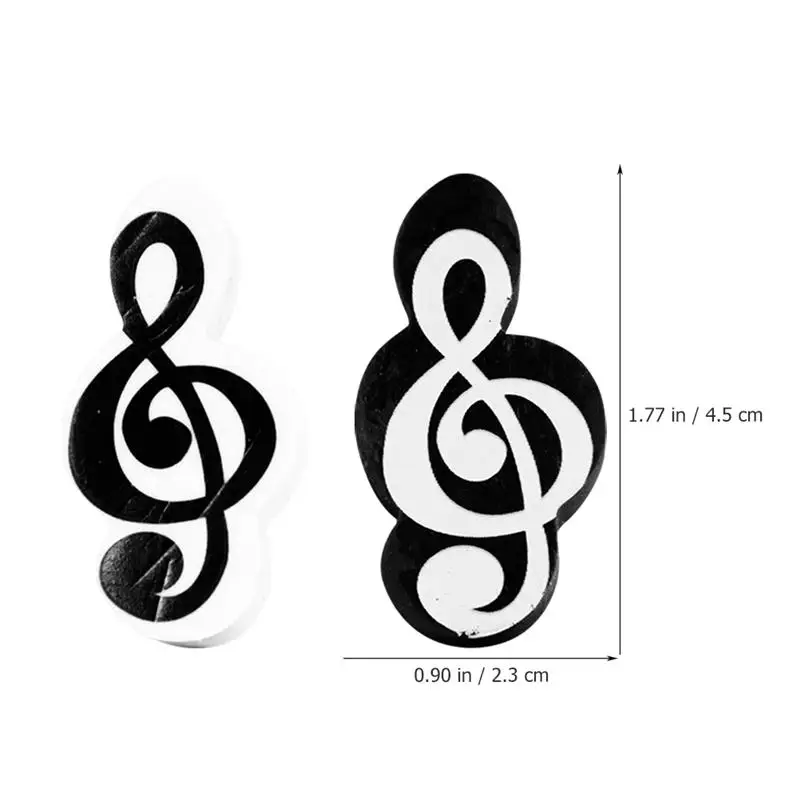 20pcs Mini Erasers Cute Small Erasers Music Note Shaped Erasers Music Symbol Eraser for Classroom School Home Students