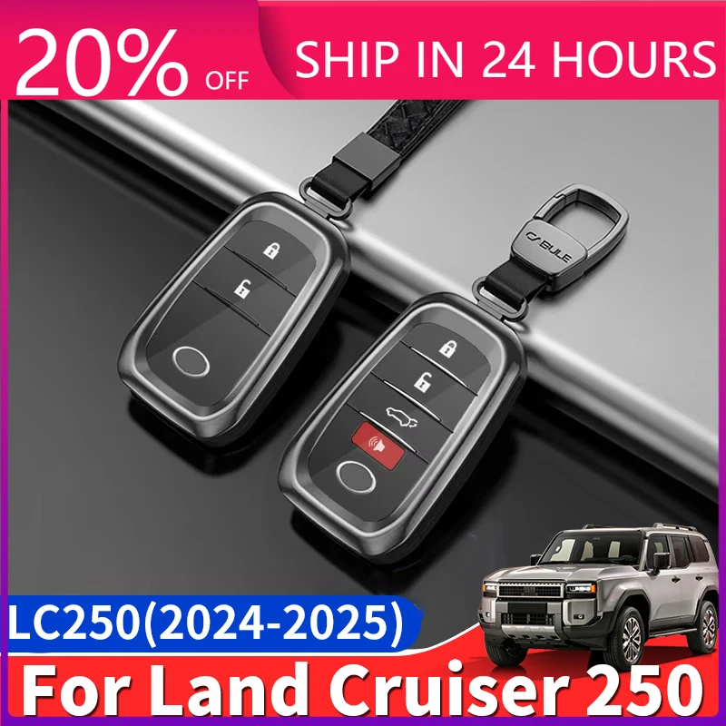 NEW1 For Toyota Land Cruiser 250 2024 2025 Prado LC250 1958 First Edition FJ250 Metal Key Shell Leather Case,Upgraded Accessorie