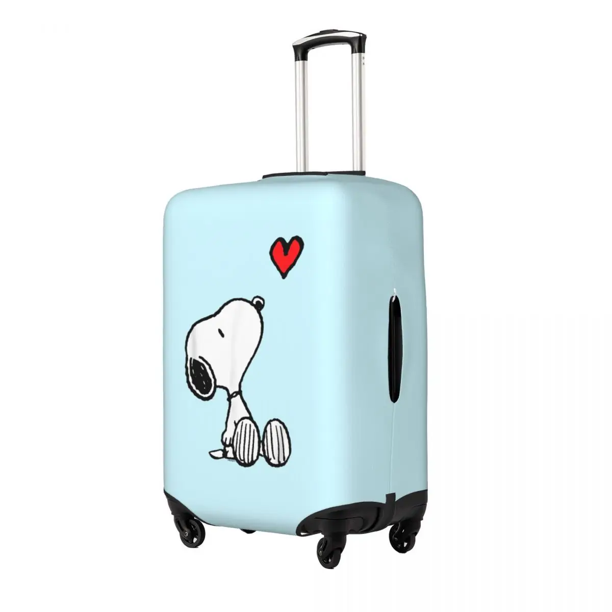 Peanuts Heart Sitting Snoopy Suitcase Cover Cruise Trip Holiday Practical Luggage Accesories Protector