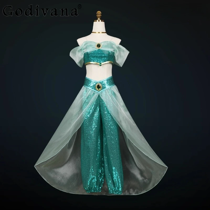 

Ladies' Birthday Parties Carnival Pant Set Cosplay Costumes Adult Performance Outfits Women Christmas Princess Pant Suits